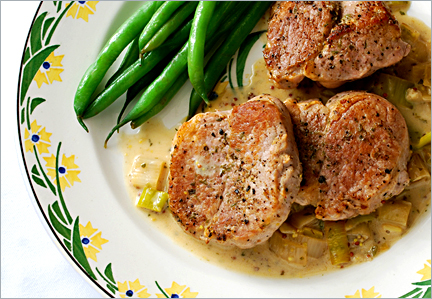  brings a delicate finish to pan-seared pork medallions. Recipe below.